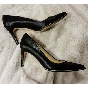 EUC Jon Josef Gold Toe Leather Heels